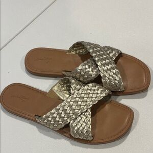 Universal Thread Metallic Braided Sandals